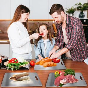Planche à découper en titane pur 290x200x1mm <span class=keywords><strong>pour</strong></span> <span class=keywords><strong>la</strong></span> cuisine et <span class=keywords><strong>le</strong></span> camping, double face, anti-rayures, sans odeur, passe au lave-vaisselle, haute qualité - Product Image 5