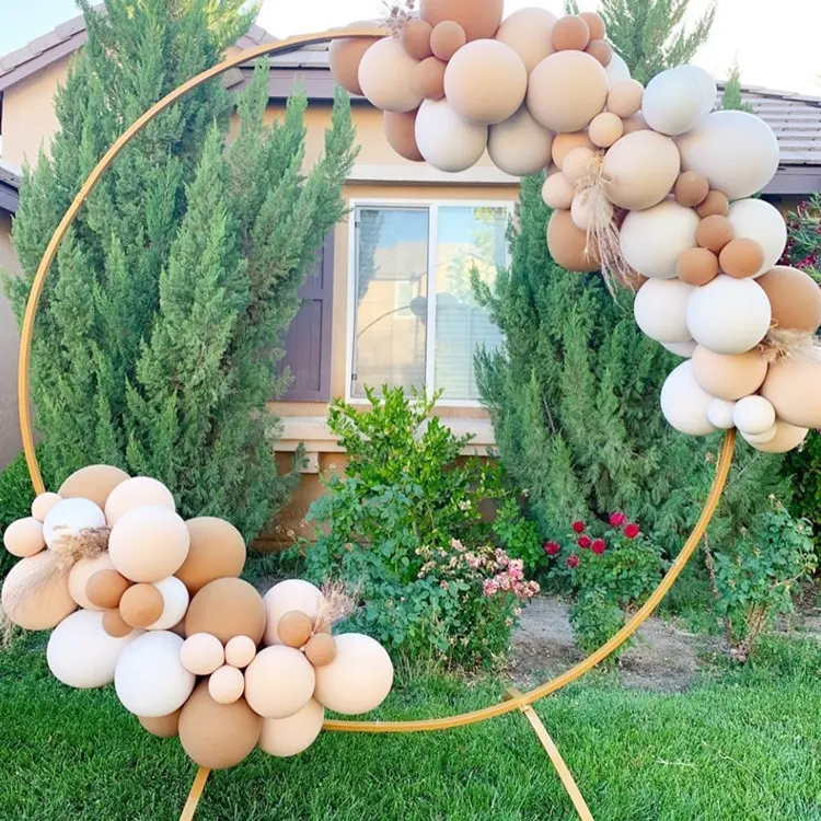 Hot Sale Wedding Backdrop Metal Gold Round Wedding Circle Arch For Wedding Decoration Stage