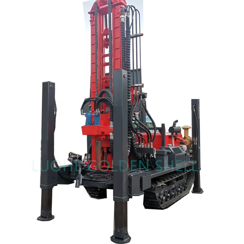 180m 200m 260m crawler water well drill rig foro rotante idraulico 70 kw78kw portatile diesel water well drilling rig machine
