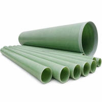 Tuyau en fibre de verre FRP GRP pour usine chimique, tuyau souterrain enterré pour eau potable, tuyau de drainage GRP