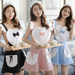 <span class=keywords><strong>Delantal</strong></span> de poliéster sin mangas para cosplay de sirvienta coqueta con <span class=keywords><strong>falda</strong></span> con volantes para uso sanitario o como regalo de San Valentín - Product Image 3