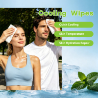 Lingettes Rafraîchissantes Instantanées en Soie Glacée, Absorbantes et Non Collantes, Taille Personnalisable pour Sports de Plein Air
