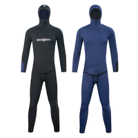 DIVESTAR Grosir Wetsuit Freediving Dua Potong 3MM Neoprene Super Elastis Nyaman Hangat Tahan Air untuk Unisex