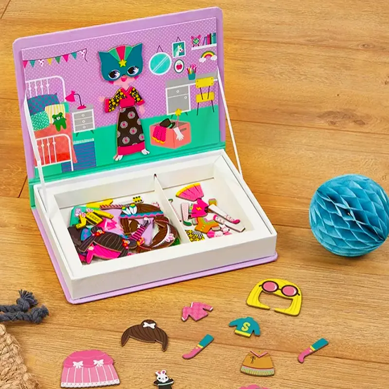 Aangepaste Cartoon Magnetische Legpuzzels Bord Prinses Educatief Boek Educatief Speelgoed Geschikt Voor Kinderen Kinderen Van 3 +