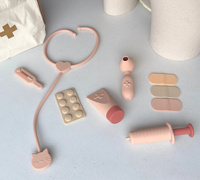 9PC Silicone Pretend Hospital Doctor Set, CPC Passed Children's Medical Games Baby Healthcare Toy