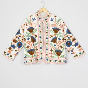 <b>Women</b> Handmade <b>Velvet</b> Suzani Embroidered Jacket Luxury Bohemian Ethnic Floral Vintage Short <b>Coat</b> Boutique Fashion Wholesale - Product Image 2