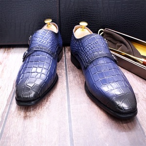 Chaussures italiennes pour hommes, chaussures à double boucle, chaussures habillées en cuir, chaussures artisanales en cuir pur pour hommes, chaussures de costume - Product Image 4