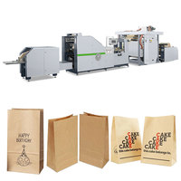 ROKIN BRAND SOSroll mini petite machine artisanale de fabrication automatique de sacs en papier à fond carré brun avec fenêtre