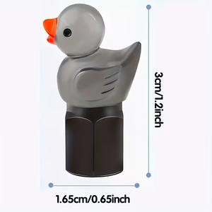 4 capuchons de valve lumineux en forme de canard, adaptés aux voitures, motos et vélos, avec un design mignon de canard jaune - Product Image 2