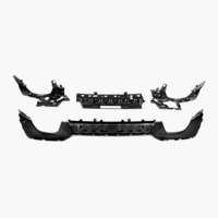 Difusor de Parachoques Trasero con Salida Cuádruple/Doble, Estilo M Sport, Negro Brillante ABS, para BMW Serie 3 G20 G28