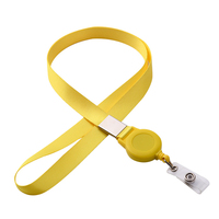 Lanière personnalisée vierge en polyester coloré pour sérigraphie, rétractable type yoyo avec enrouleur de badge