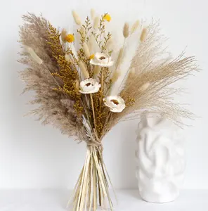 Hochzeits bedarf Dekor Dekoration Getrockneter Blumenstrauß Dekorative Künstliche Trocken blumen Kleine Pampa Grass trauß