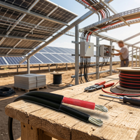 2-adriges XLPO Verzinntes Kupfer Solarkabel PV1-F H1Z2Z2-K 4mm2 6mm2 DC Photovoltaik-Kabel für Netzunabhängige Solaranlagen