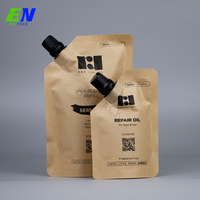 Sacs en papier kraft liquide biodégradable écologique imprimés personnalisés pochette à bec compostable compostable