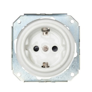 <span class=keywords><strong>Prise</strong></span> <span class=keywords><strong>murale</strong></span> électrique en céramique et porcelaine allemande <span class=keywords><strong>sans</strong></span> cadre, montage encastré, Standard EU - Product Image 3