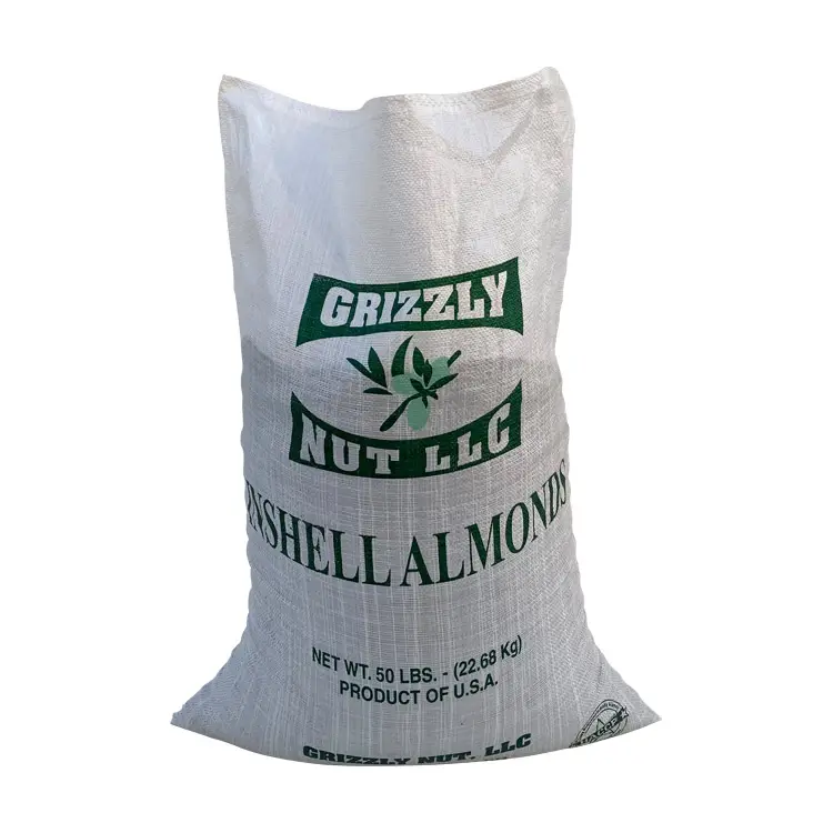 50kgの使用済み米飼料フィッシュコーン小麦粉バッグをカスタマイズ100kg50kgpp織りバッグ