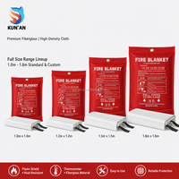 Couverture d'urgence en fibre de verre pour la lutte contre les incendies, protection ignifuge, vente en gros par l'usine Kunan