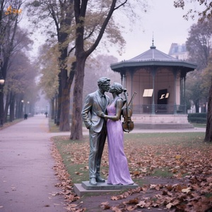 Personalizada romántica decoración de jardín moderno grande de bronce fundición besos hombres y mujeres escultura tamaño real besos pareja estatua de bronce - Product Image 6