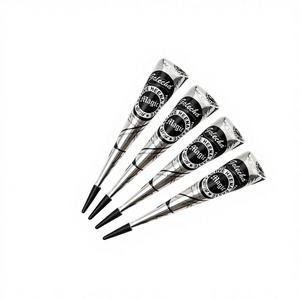 Cône de henné noir semi-permanent pour l'art corporel, couleur noire riche, séchage rapide, non allergique, sûr, facile à utiliser, qualité supérieure - Product Image 1
