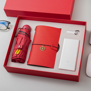 Set de Regalo Personalizado con Paraguas Promocional, Cuadernos, Diarios, Banco de Energía de 10000 mAh, Memoria USB de 16 GB y 32 GB para Graduación y Navidad - Product Image 4