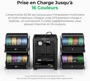 Imprimante <span class=keywords><strong>3D</strong></span> Creality K2 SE, <span class=keywords><strong>impression</strong></span> haute vitesse, imprimante <span class=keywords><strong>3D</strong></span> multicolore, compatible CFS, nivellement automatique, extrudeur - Product Image 5