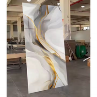 Panneau de revêtement mural en PVC 3D en gros pour la décoration d'hôtel Nouveau panneau Feuille de marbre UV 3mm