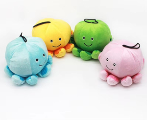 ของเล่นสัตว์ทะเลน่ารักสำหรับสุนัข ตุ๊กตาปลาหมึกยักษ์สีฟ้าเนื้อนุ่มแบบกำหนดเองขายส่ง ของเล่นเคี้ยวสำหรับสัตว์เลี้ยงแบบมีเสียงบีบ ของเล่นสัตว์ทะเลน่ารักสำหรับสุนัข - Product Image 2
