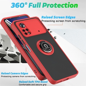 Per Xiaomi Redmi Turbo 3 K50 Note da gioco 11T <span class=keywords><strong>Pro</strong></span> po X5 F6 M4 <span class=keywords><strong>X3</strong></span> <span class=keywords><strong>Pro</strong></span> NFC M5 F4 GT <span class=keywords><strong>Cover</strong></span> opaca custodia posteriore ibrida con anello - Product Image 5