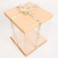 Boîte d'emballage de gâteau jetable en plastique de haute qualité Boîtes à gâteau de grande taille avec couvercle transparent