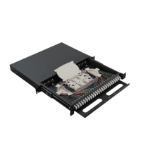 Untuk Kotak Terminal Serat Optik Teleskopik 24 Port 48 Core LC/OM2 Peralatan Panel Patch Kabel Sambungan
