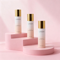 Flacon de soin de la peau en verre dégradé de luxe 100 ml avec bouchon doré, flacon vide pour toner, sérum, emballage cosmétique