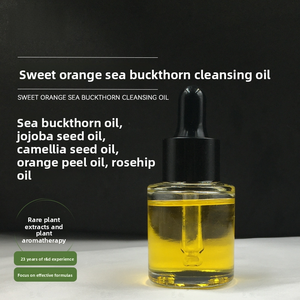 น้ำมันทำความสะอาดเครื่องสำอาง OEM สูตรส้มหวานและซีบัคธอร์น ทำความสะอาดอย่างอ่อนโยนและล้างเครื่องสำอางออกจากดวงตา ริมฝีปาก และใบหน้า แบบสามในหนึ่งเดียว - Product Image 1