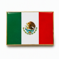 Épinglette de chapeau en métal émaillé style mexicain personnalisée, nickel noir, accessoire promotionnel pour casquette de baseball, cadeau, Chalino, drapeau Vierge Marie
