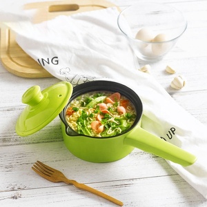 Mini petite cocotte en céramique marmite antiadhésive marmite à bouillie petit pot à lait à poignée unique - Product Image 5