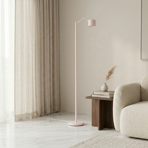 Modern Creative Simple Telescopic Pole Floor Lamp Fabric LED Dimmable Warm White Bedroom Living Room Bedside Vertical <b>Standing</b> - Product Image 1
