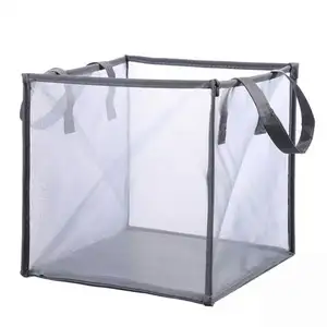 Laundry <b>Basket</b> Dry Clothes Laundry Socks Folding Mesh Bag Hanger Double Dirty Clothes <b>Basket</b> - Product Image 1