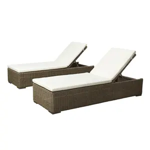하이 퀄리티 전천후 호텔 수영장 사이드 가구 고리 버들 야외 등나무 태양 의자 안락 의자