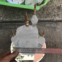 Articles décoratifs en verre texturé 3D, en forme de château, adaptés comme cadeaux de fête pour la saison du Nouvel An