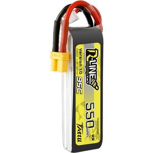 Tattu R-Line 550mAh 7.4V 95C 2S Lipo Battery Pack With Xt30 <b>Plug</b> For Fpv Racing Quadcopter - Product Image 1