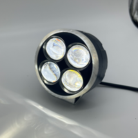 Feux LED de voiture 9-80V 16W RGB, moto, 4 lentilles, éclairage de travail, éclairage d'ambiance pour voiture, éclairage antibrouillard LED automobile