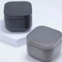 Boîte en fer blanc carrée personnalisée en gros, de qualité alimentaire, recyclable, avec revêtement UV, vide, pour emballage de thé, bonbons, bougies et cadeaux