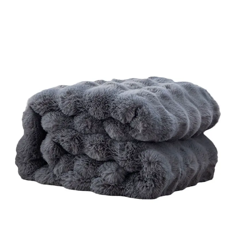 Custom fofo quente macio dupla camada cobertores atacado luxuryC cobertores lança para inverno sofá-cama cobertor