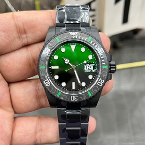 Montre de plongée automatique pour <span class=keywords><strong>homme</strong></span> de la collection de luxe, cadran noir-vert dégradé, boîtier en fibre de carbone, montre cadeau idéale - Product Image 1