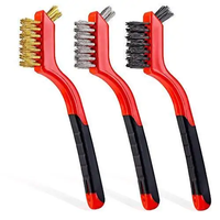 Pexmientas élimination de la rouille polissage nettoyage manche incurvé Nylon métal récurage laiton acier inoxydable brosse métallique