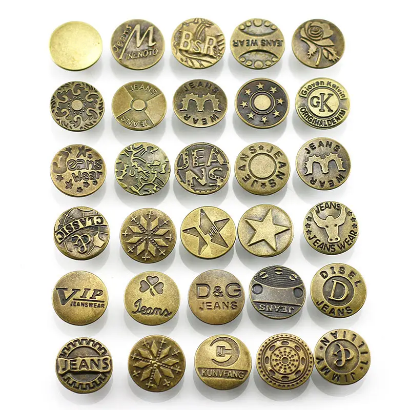 Factory High Quality Customized Size Brass Copper Clothes Push Buttons