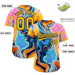 Maillot de baseball personnalisé avec graffitis, unisexe, adulte, sublimé, respirant, nom personnalisé, numéro, nom de l'équipe, 00, chemise boutonnée - Product Image 3