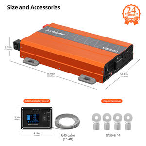 ממיר מתח לרכב 3000W DC/AC גל סינוס טהור חד פאזי 12V/24V/48V ל-100V/110V/120V לשימוש ביתי, סולארי ומיזוג אוויר - Product Image 5