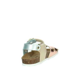 Sandalo da ragazza Grunland SB0646-40 con suola in sughero color argento metallizzato - Product Image 3