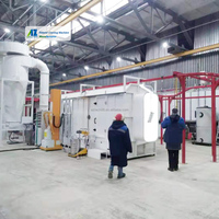 Cabine de peinture en poudre à commande PLC manuelle, motorisée, pour petites pièces métalliques, chauffage au gaz haute efficacité, certifiée CE