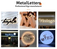 Enseigne Lumineuse LED 3D en Métal, Personnalisée avec Logo d'Entreprise, Vente en Gros Directe Usine, pour Publicité